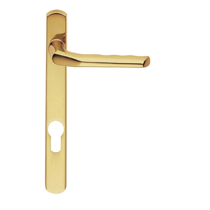 Straight Lever Door Handle on Narrow Plate